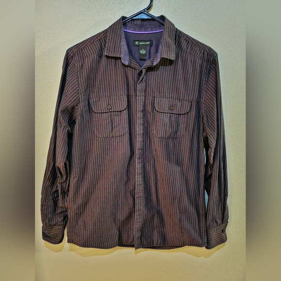 Men's INC International Concept Striped Button-Up Shirt - Picture 1 of 7